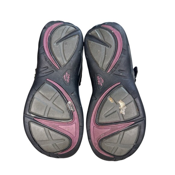 ABEO Huntington System Sport Sandals Size 6 Black Adjustable Straps Orthotic - Picture 8 of 9
